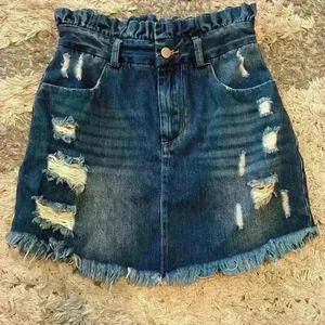 Hayden Los Angeles Denim Mini Jean Skirt, Size Small